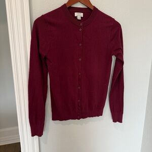 J. Crew Women's Deep Red Cardigan